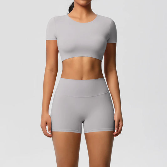Workout Sportswear 2Pcs Piece Female Women Active Wear Sports Tank Top Women Gym Workout Leggins Booty Bum Leggins